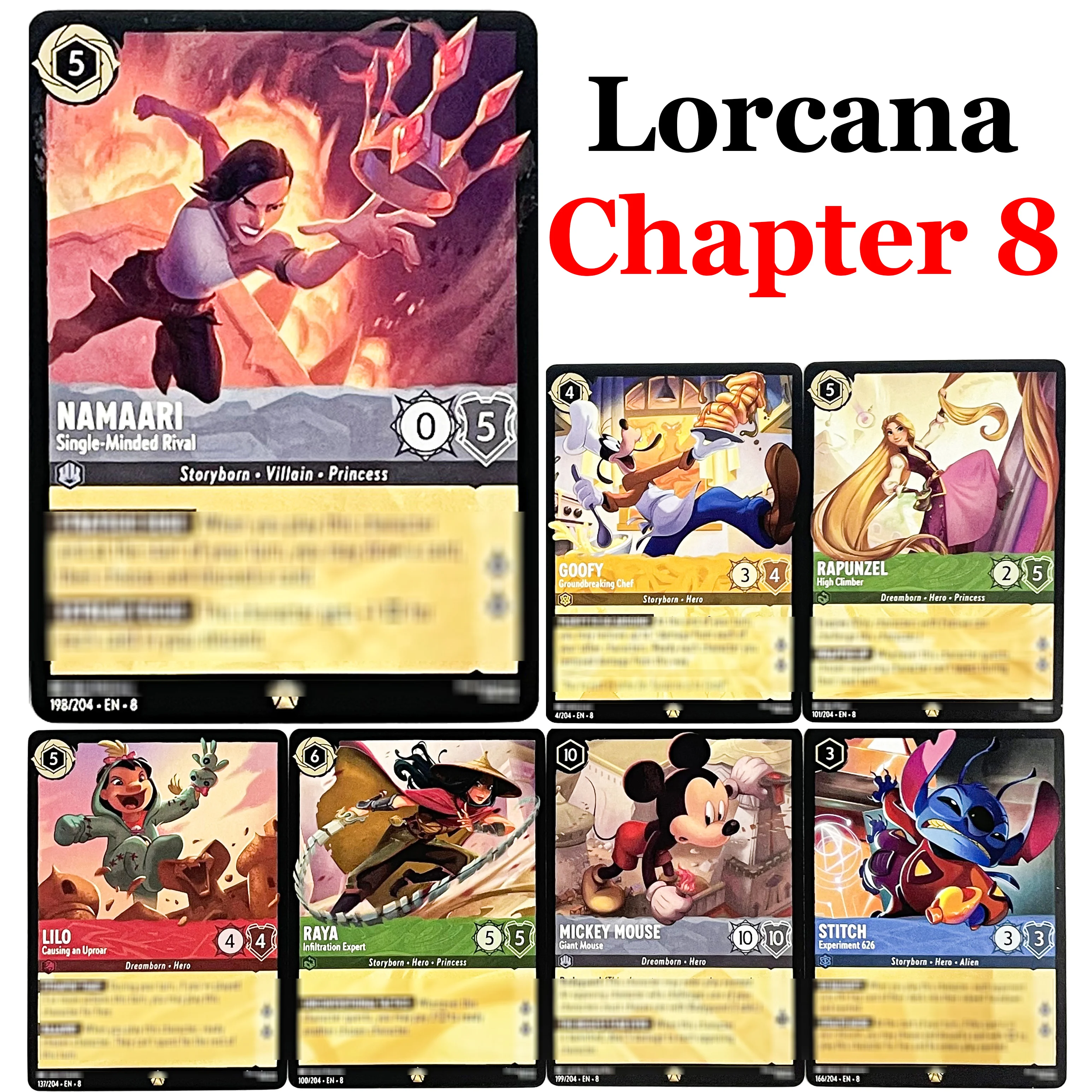 

Latest Lorcana Chapter 8 Cards Lilo Mickey Mouse Tinker Bell Pinocchio Bambi English Version