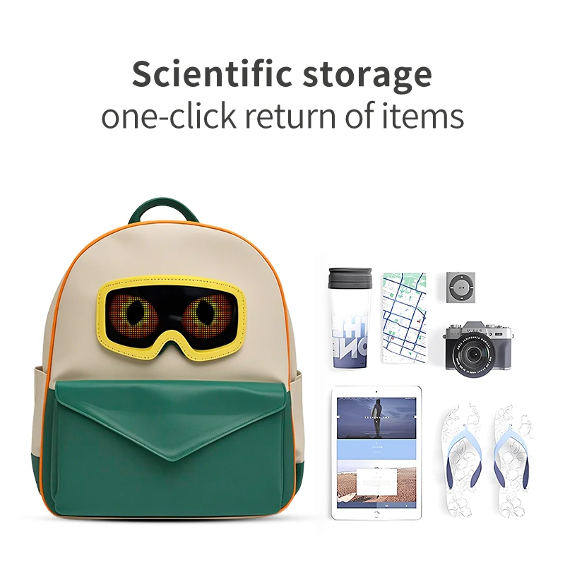 LOY Boys Waterproof Soft LED Backpack with Portable Design Large Capacity for School & Outdoor Use