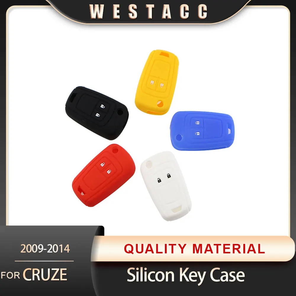 

Silica Gel Car Folding Key Case Protective Bag Silicon Holder for Chevrolet Chevy Cruze 2009 -2015 Accessories