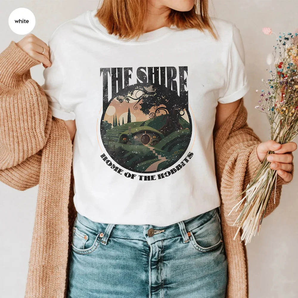 

Рубашка «Шир» средней земли, LOTR, рубашка со второго завтрака, Женский литературный подарок, ретро-футболка Aragorn Frodo bagbs Hobbitcore
