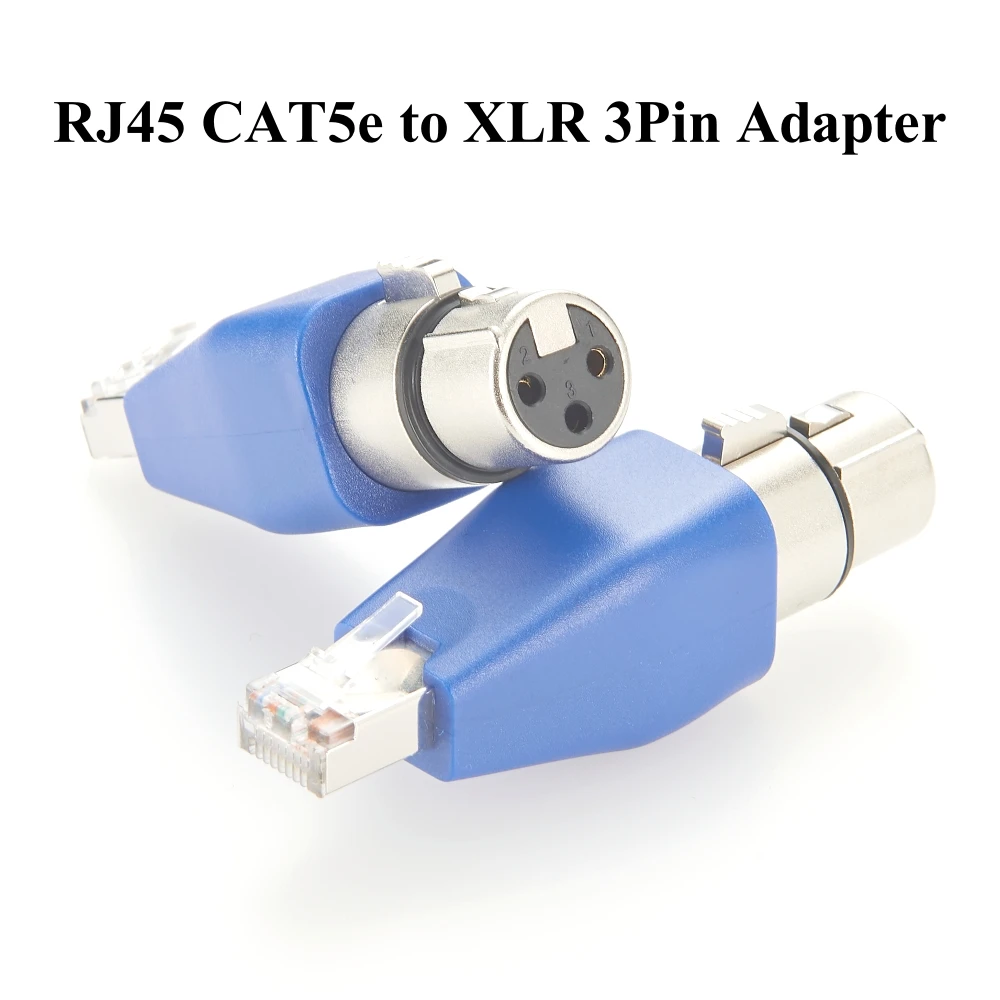 

RJ45 CAT5e Ethernet to XLR 3Pin DMX Female Shielded Adapter DMX to RJ45 Connector DMX to Ethernet Male Adapter Plug for Stage