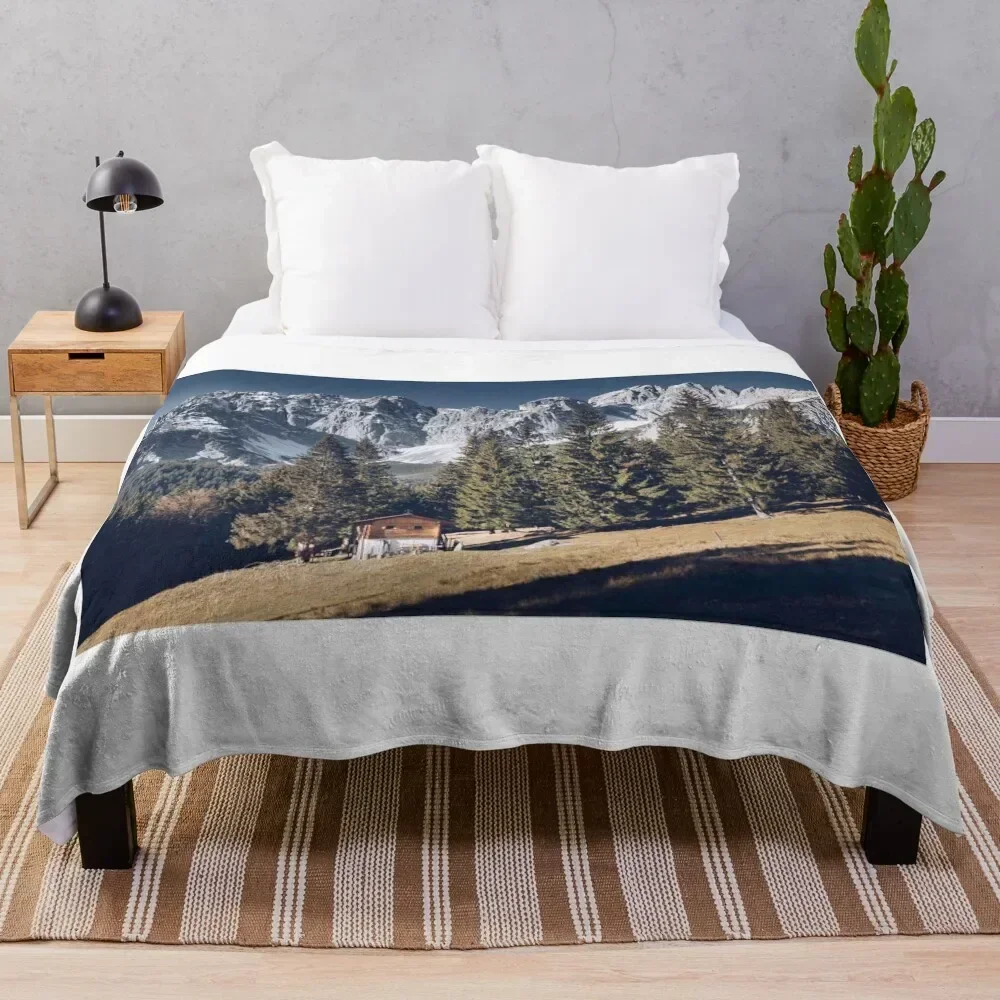 

Kaiser - idyllic mountain landscape with mountain hut on the Wilder Kaiser Throw Blanket Baby Summer Beddings Luxury Blankets