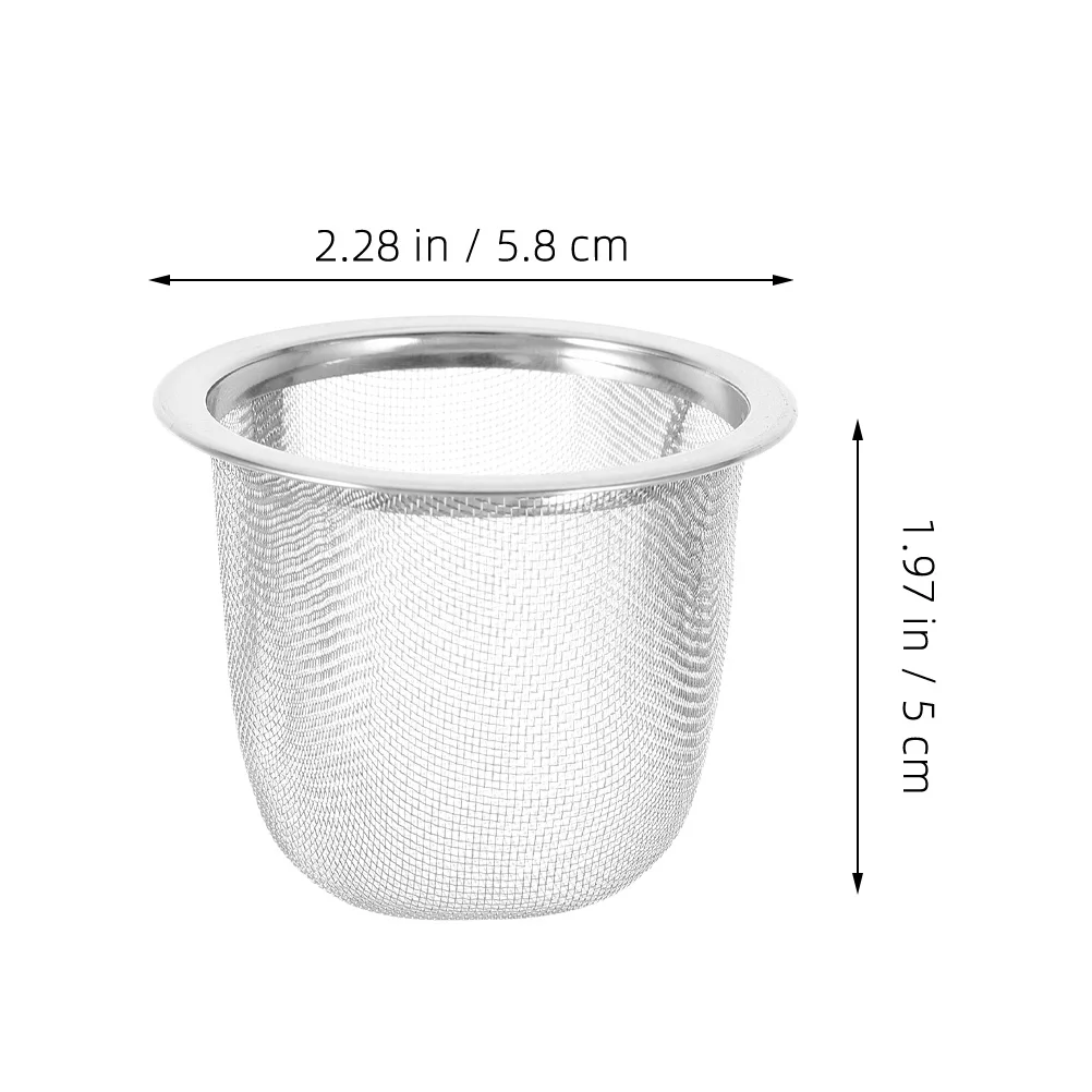 6 قطعة الفولاذ المقاوم للصدأ Infuser مرشح شبكي كبير لعشاق مصفاة شاي معدنية استبدال براد شاي تصفية اتقان غرامة #2