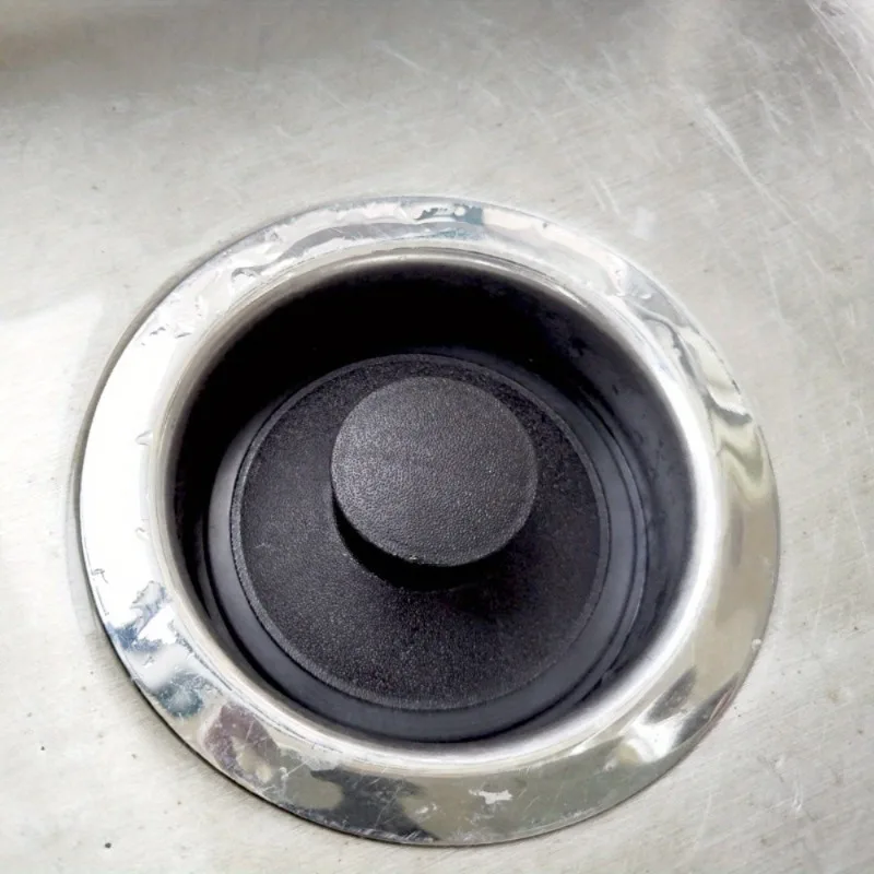 1pc/2pcs Kitchen Sink Stopper Black Plastic Sink Plug Drain Stopper Replacement Garbage Disposal Stopper Kitchen Sink Drain