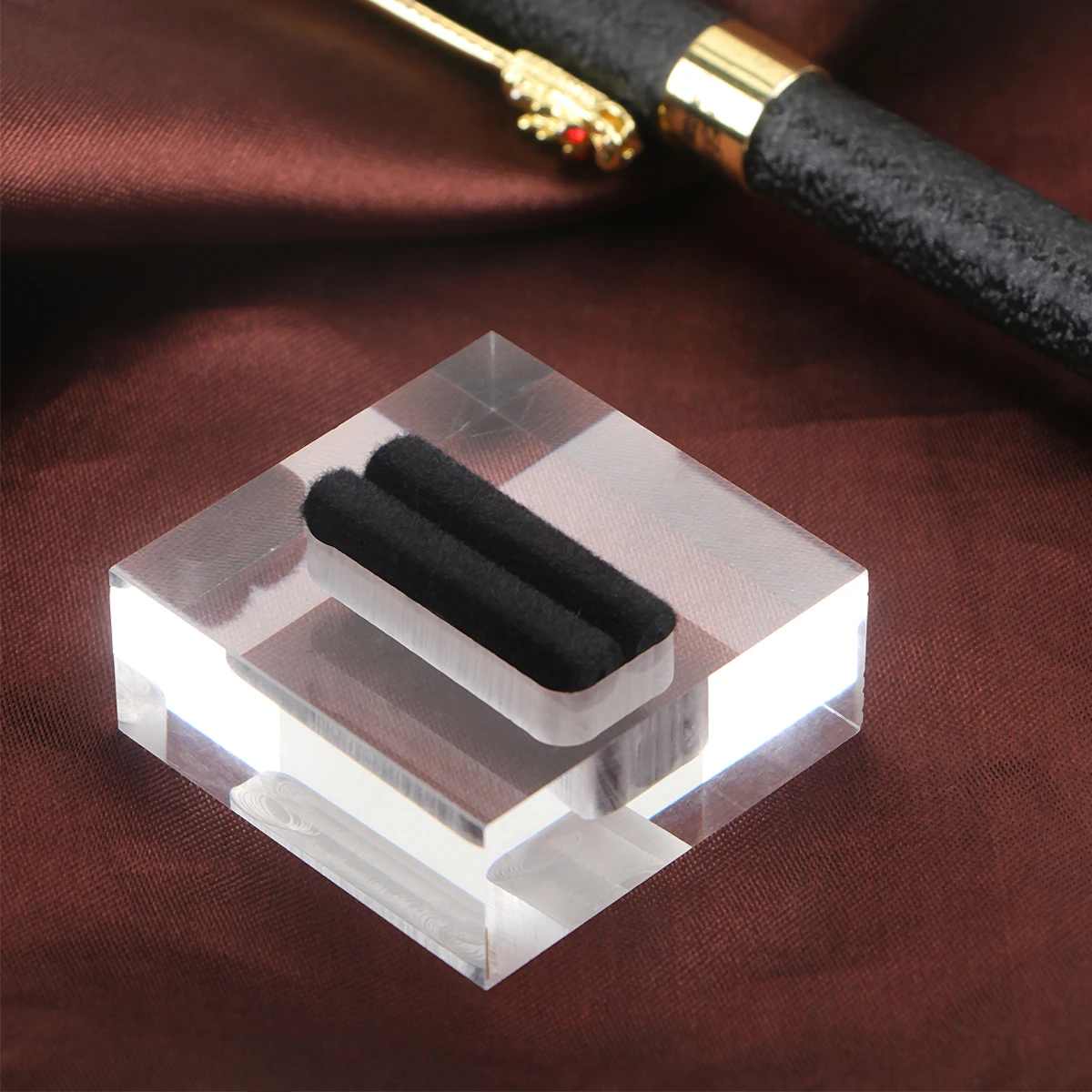 

2 pcs Ring Display Stand Storage Rack Jewelry Bracket Acrylic Material Smooth Surface Flat Bottom Desktop Organizer