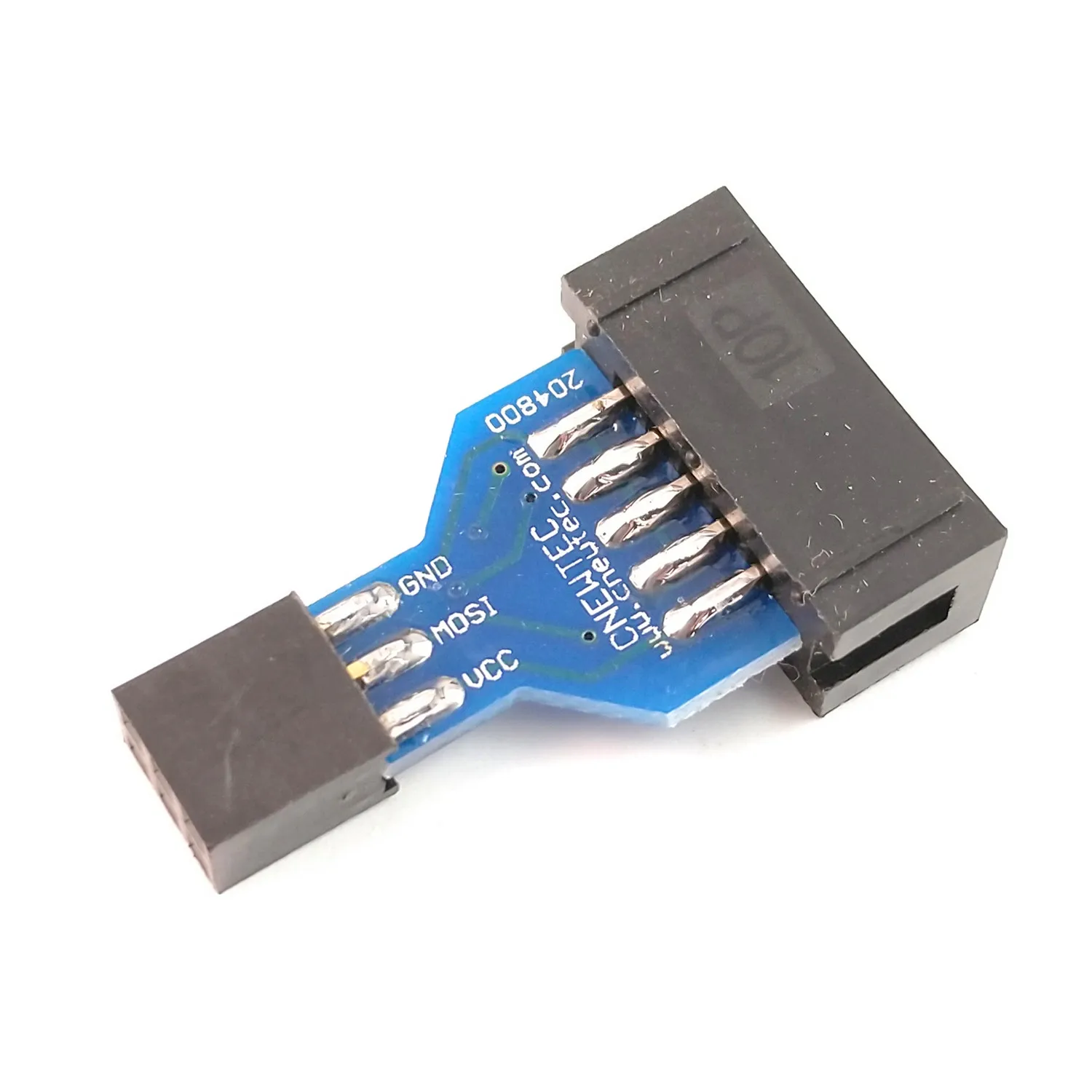 10Pin to 6Pin Standard converter block Adapter Board used for AVRISP MKII USBASP STK500 a collection of three versions Blue