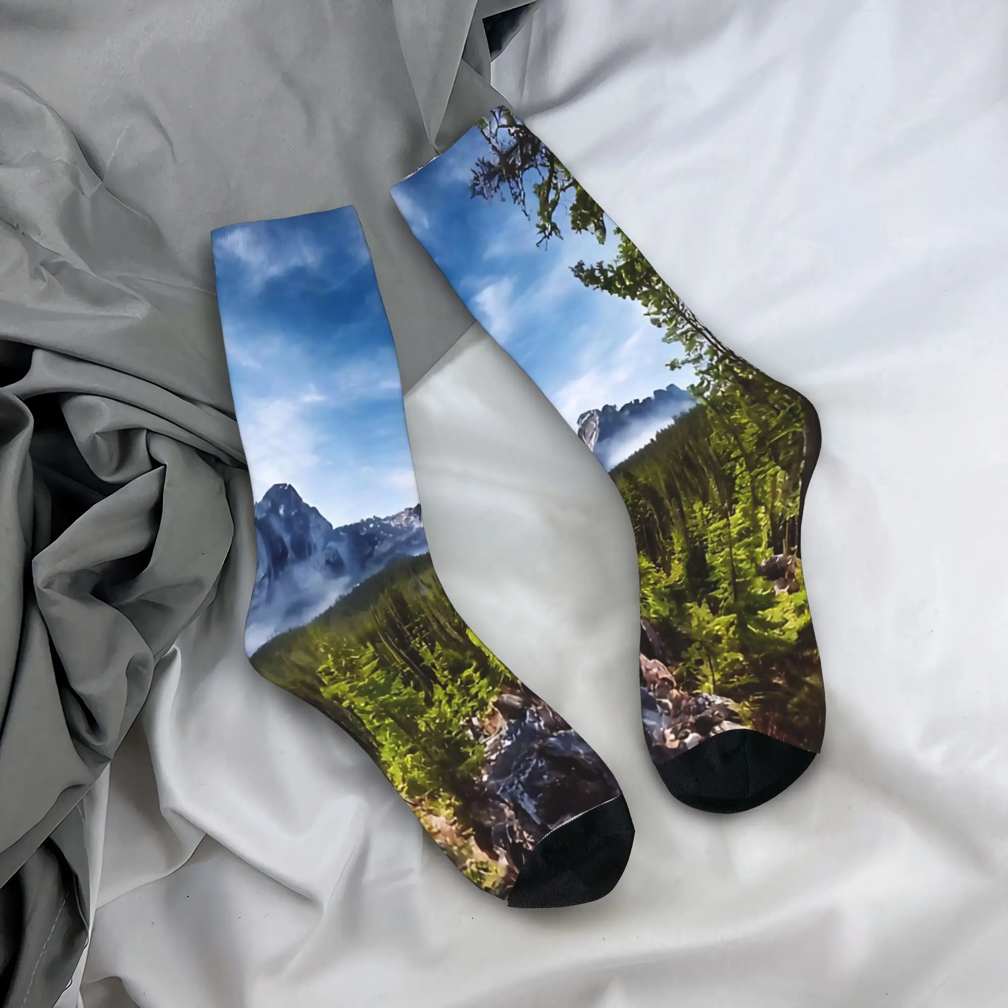 

Mountain Forest e3 Socks Fashion Stockings Spring Anti Skid Men Socks Comfortable Graphic Running Sports Socks