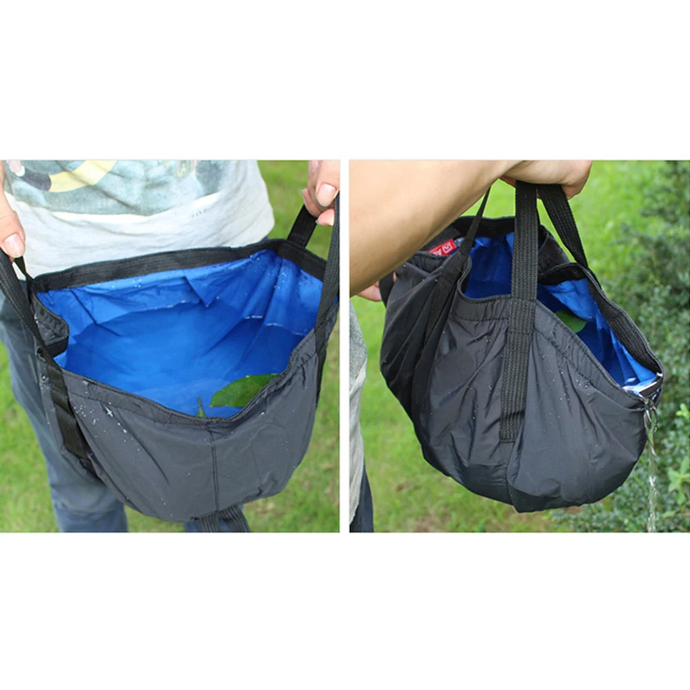 

2 pcs 8.5L Portable Basin Foldable Wash Bucket Collapsible Water Bag For Camping Outdoor Travel Laundry Car Washing