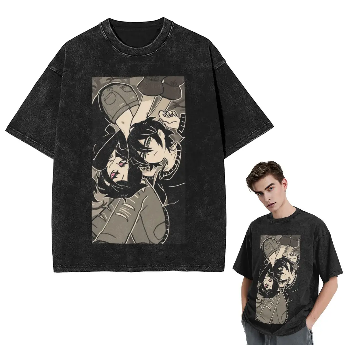 

Streetwear T-Shirts Ashley And Andrew The Coffin Of Andy And Leyley T Shirt Short Sleeve Hip Hop T-Shirt Tops Tees for Men Women