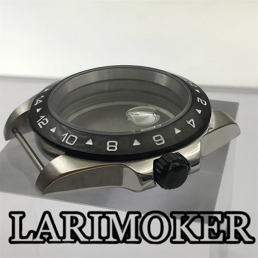 LARIMOKER 40mm Silver Gold Rose/Silver black/Silver Gold Sapphire Glass Stainless Steel forNH34 TO NH39 ETA2824 PT5000 Movement