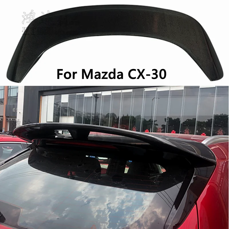 

For Mazda CX-30 2020 Carbon fiber FRP Rear roof Spoiler Trunk wing