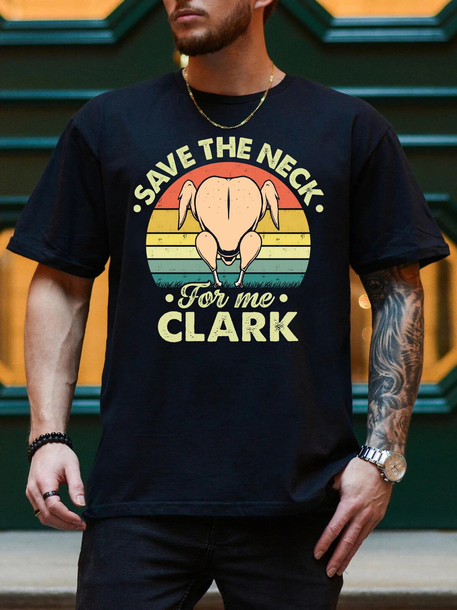 

Мужская повседневная футболка с рисунком Save The Neck For Me Clark — мужские футболки из 100% хлопка, повседневная черная футболка
