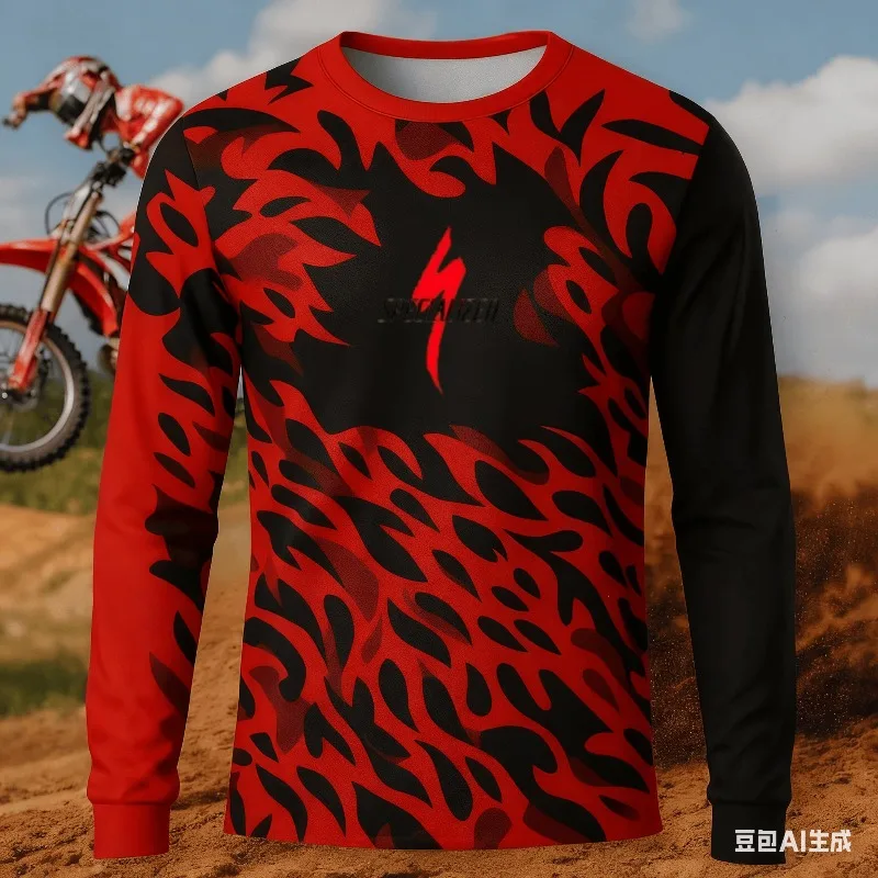 

MTB DH T-shirt, motorcycle endurance sweatshirt, mountain bike, men's off-road motorcycle, quick drying long sleeved