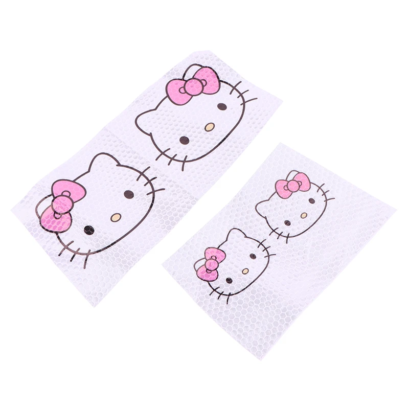 1 Pair Car Helmet Warning Decal Sanrio Hello Kitty Cartoon Reflective Sticker Cute Electric Vehicle Motorcycle Body Decoration