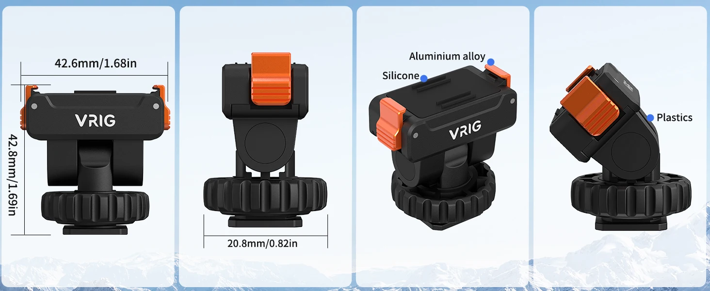 

Адаптер для крепления Cold Shoe для DJI OSMO Action 5 Pro/4/3, магнитный быстросъемный адаптер с портом 1/4'' для штатива камеры