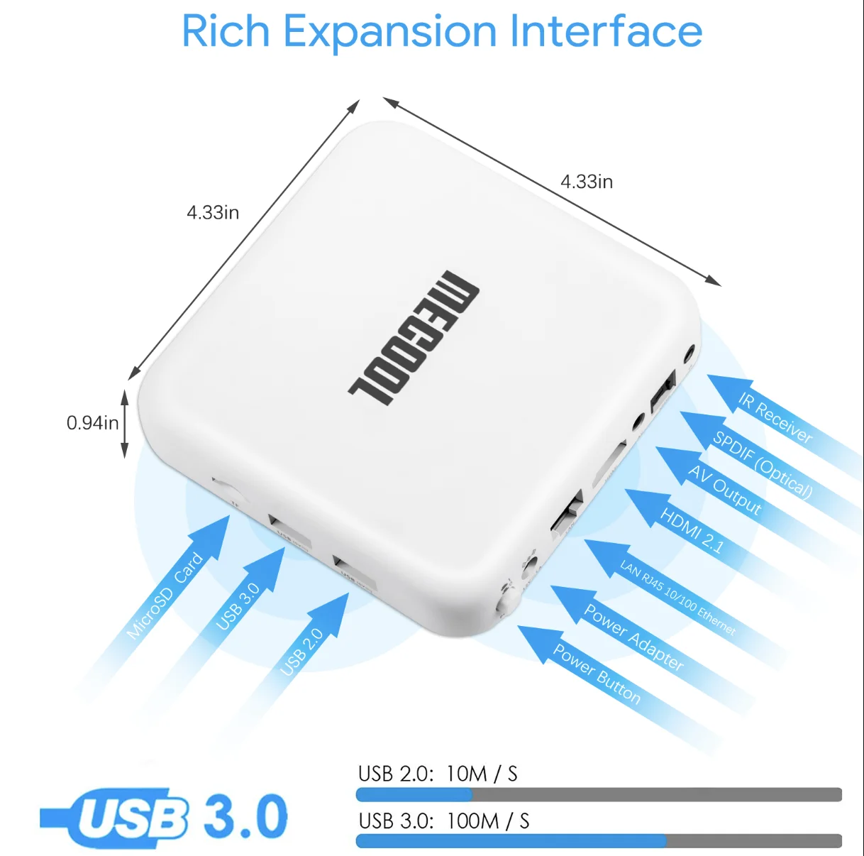 5 uds MECOOL KM2 Android 10 TV Box DDR4 Youtube Amlogic S905X2 WiFi 4K Premium Control de voz Netflix TV BOX