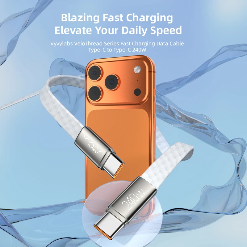VYVYLABS جديد 240 واط نوع C إلى كابل USBC آيفون 15 16 17 سلسلة PD شحن سريع USB C سلك بيانات لشاومي سامسونج #2