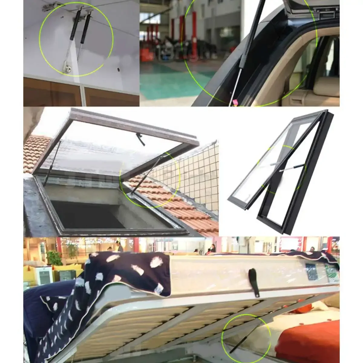 2pcs 600N 300/350/400/450/500/600mm Gas Strut Bars Gas Spring Support Boot Bonnet Car Caravans Doors Windows Hatches Boat Bus