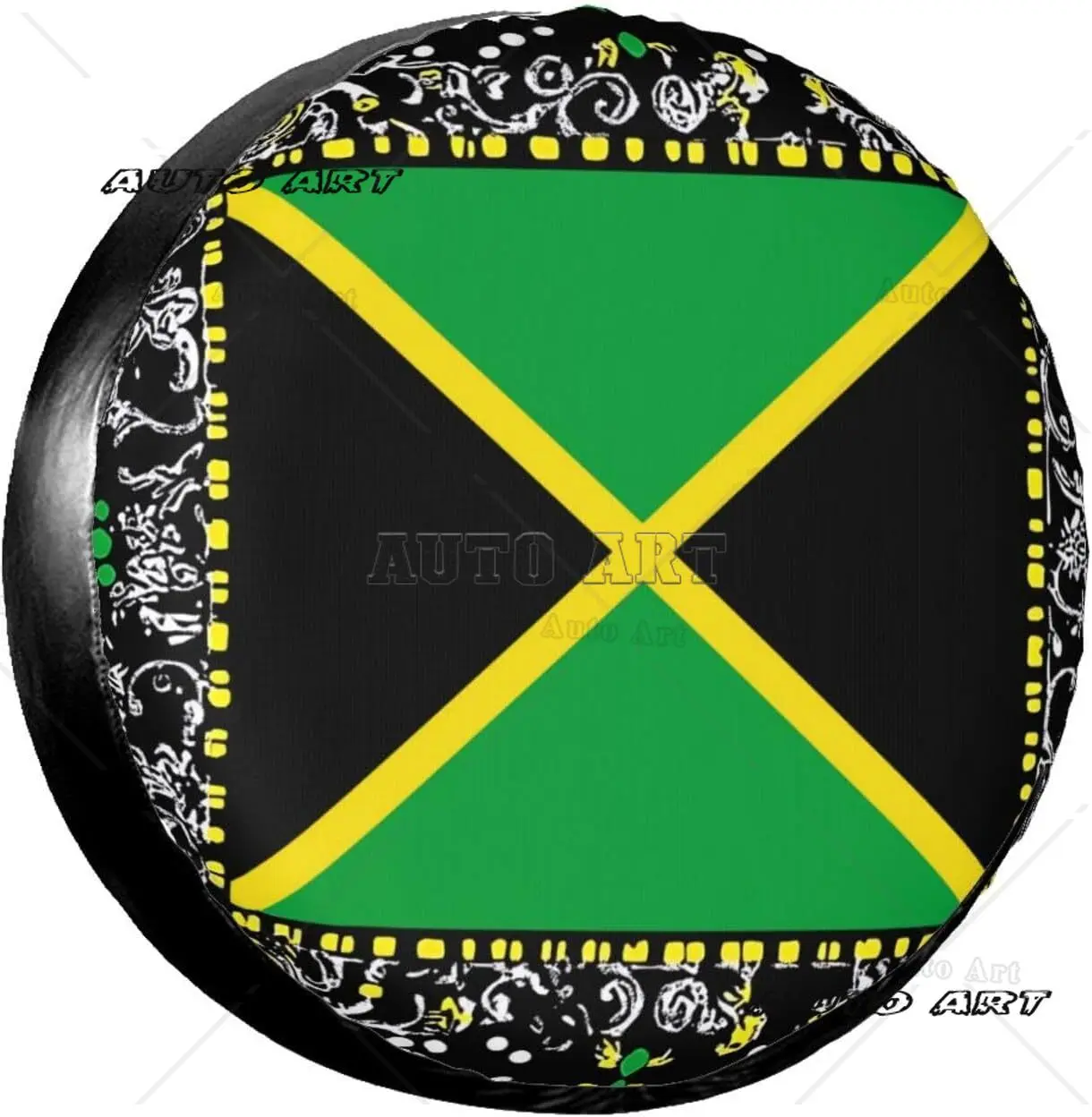 

Бандана с флагом Ямайки и принтом, чехол для запасного колеса, милые водонепроницаемые универсальные ямайские чехлы для колес, пригодные для грузовиков, кемперов, путешествий