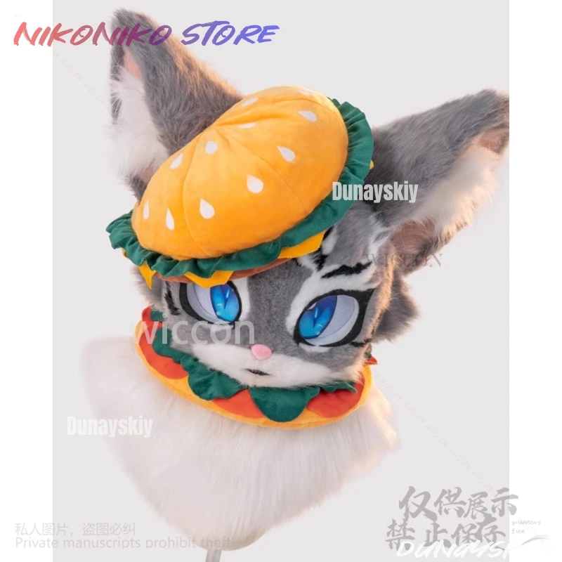 الحيوان Kawaii برغر Cutecore كوسبفري فروي Furrsuit أغطية الرأس زي لطيف قبعة وشاح الحلو موضة أنيمي موحدة كوس كوسفوف