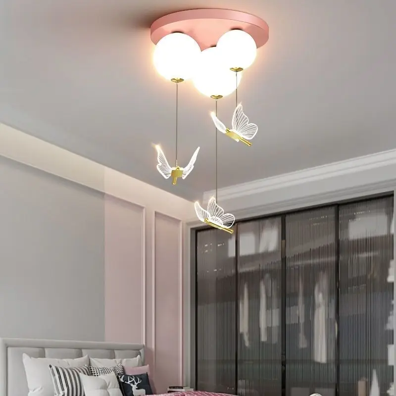 

Modern Acrylic Butterfly Led Ceiling Light for Living Dining Room Coffee Tables Children's Bedroom Lamp Home Decor Light Fixture