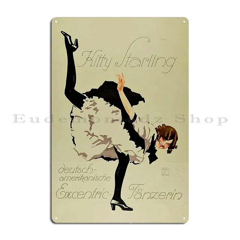 Kitty Starling German American Eccentric Dancer 1914 Metal Sign Cave Painting Custom Poster Custom Tin Sign Poster