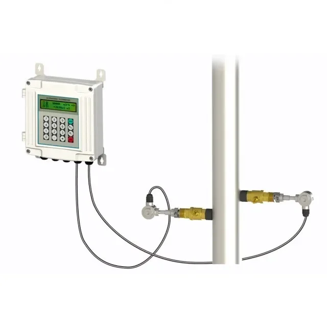 T-Measurement Low Price Wall Mounted Ultrasonic Water Flowmeter TUF-2000SW Clamp on typed PT00 temperature sensor