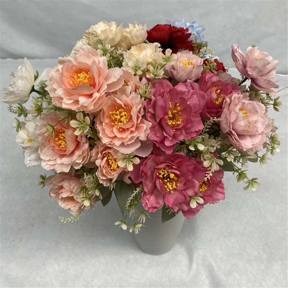Realistyczne Kwiaty Jedwabne – Elegancka Dekoracja Domu, 45 cm - zdjęcie 1