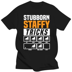 Stubborn Staffy Tricks T Shirt Funny Dog Dad Daddy Fathers Day Bull Terrier Gift