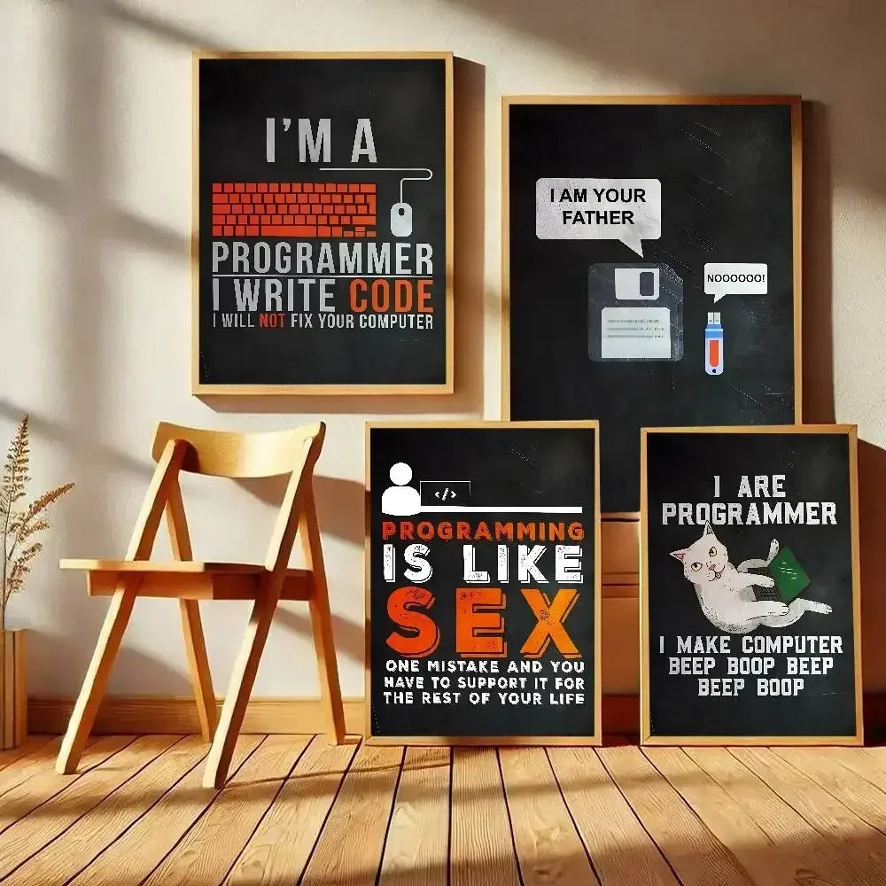 Gamer Zone Wall Art Funny Programmer Code Quotes Hacker Themed Room Decor Poster Art With Prints Home Bedroom Decoration Gift