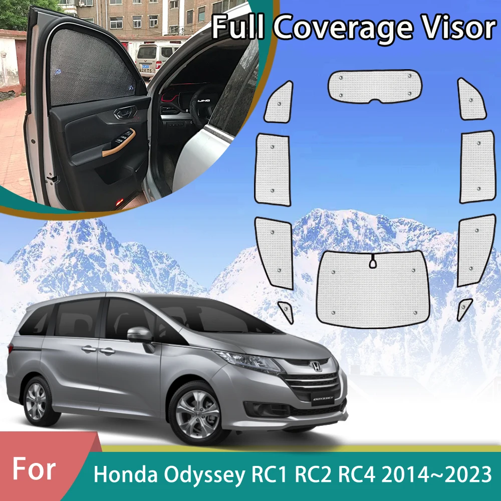 

Автомобильный солнцезащитный козырек для Honda Odyssey RC1 RC2 RC4 2014 ~ 2023 2015 2016, автомобильные аксессуары, солнцезащитный козырек, наклейки с УФ-лампой