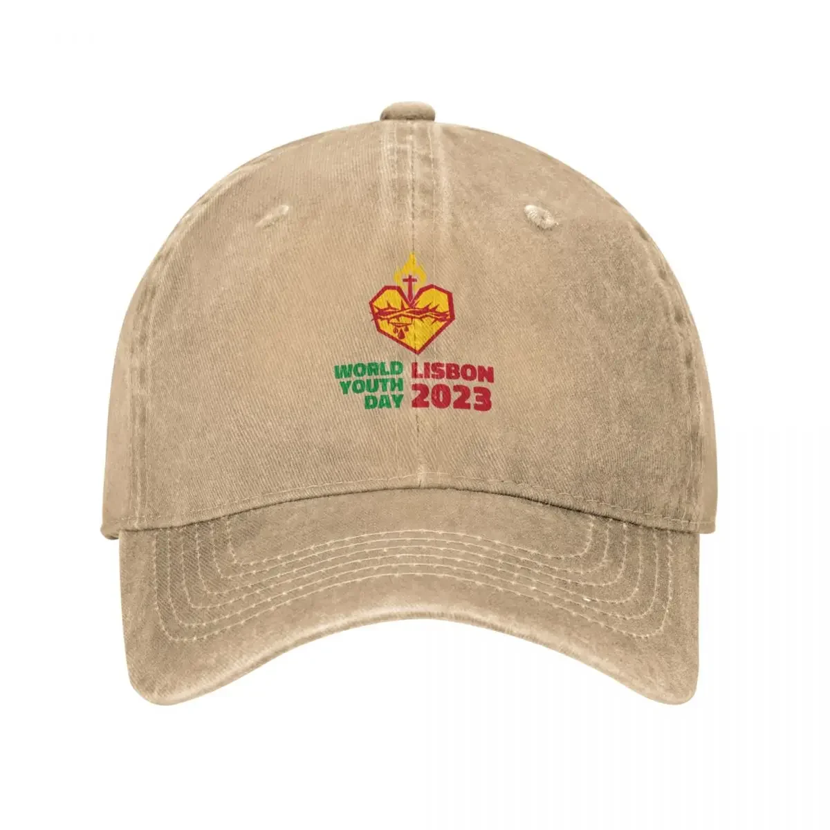 World Youth Day 2023 Lisbon T-Shirt: Heart of Jesus Illustration Baseball Cap Brand Man cap Snapback Cap Sunhat Women Hats Men's