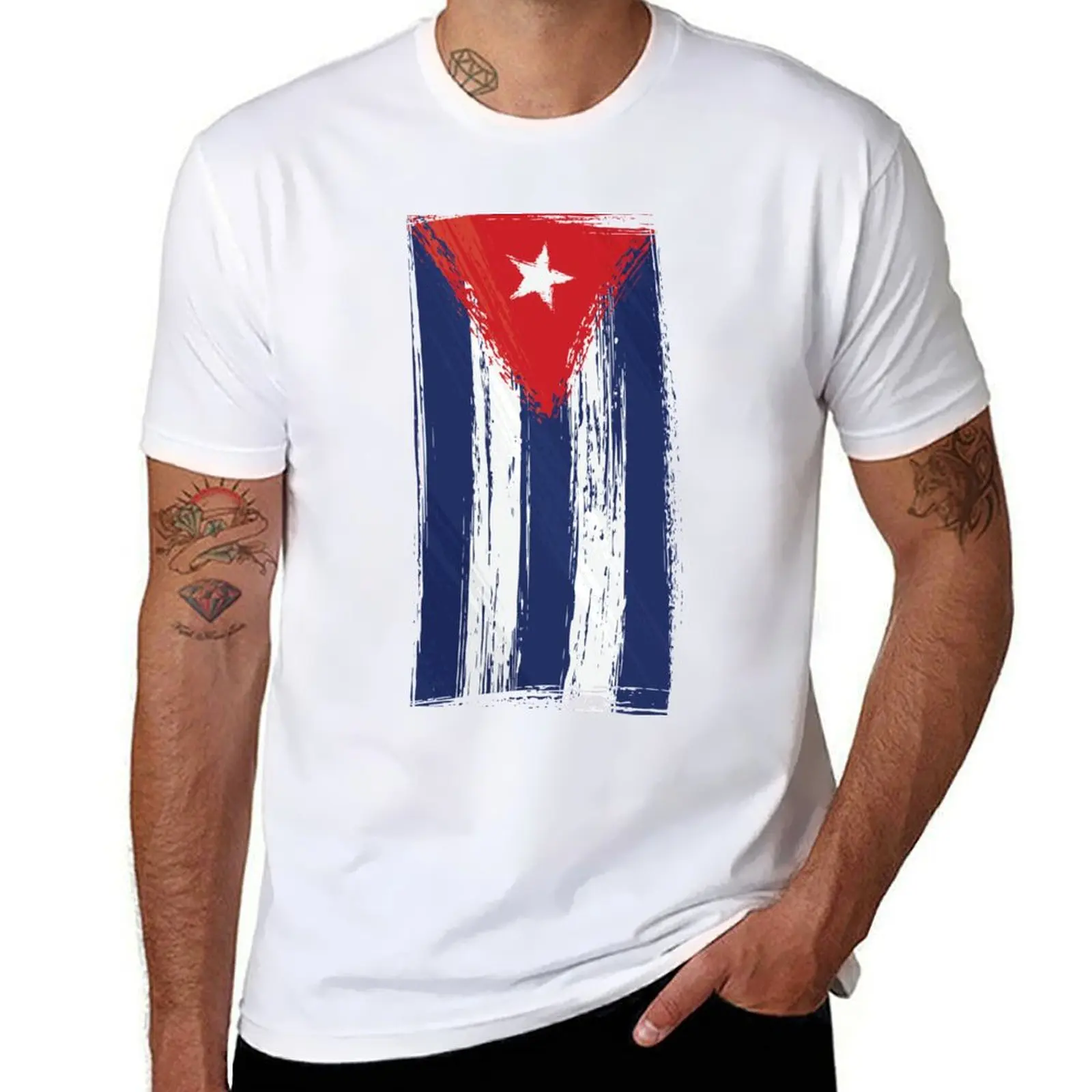 

Cuba, Patria y vida, Cuba flag T-Shirt t shirts for man cotton soft cotton t shirts high quality T-Shirt