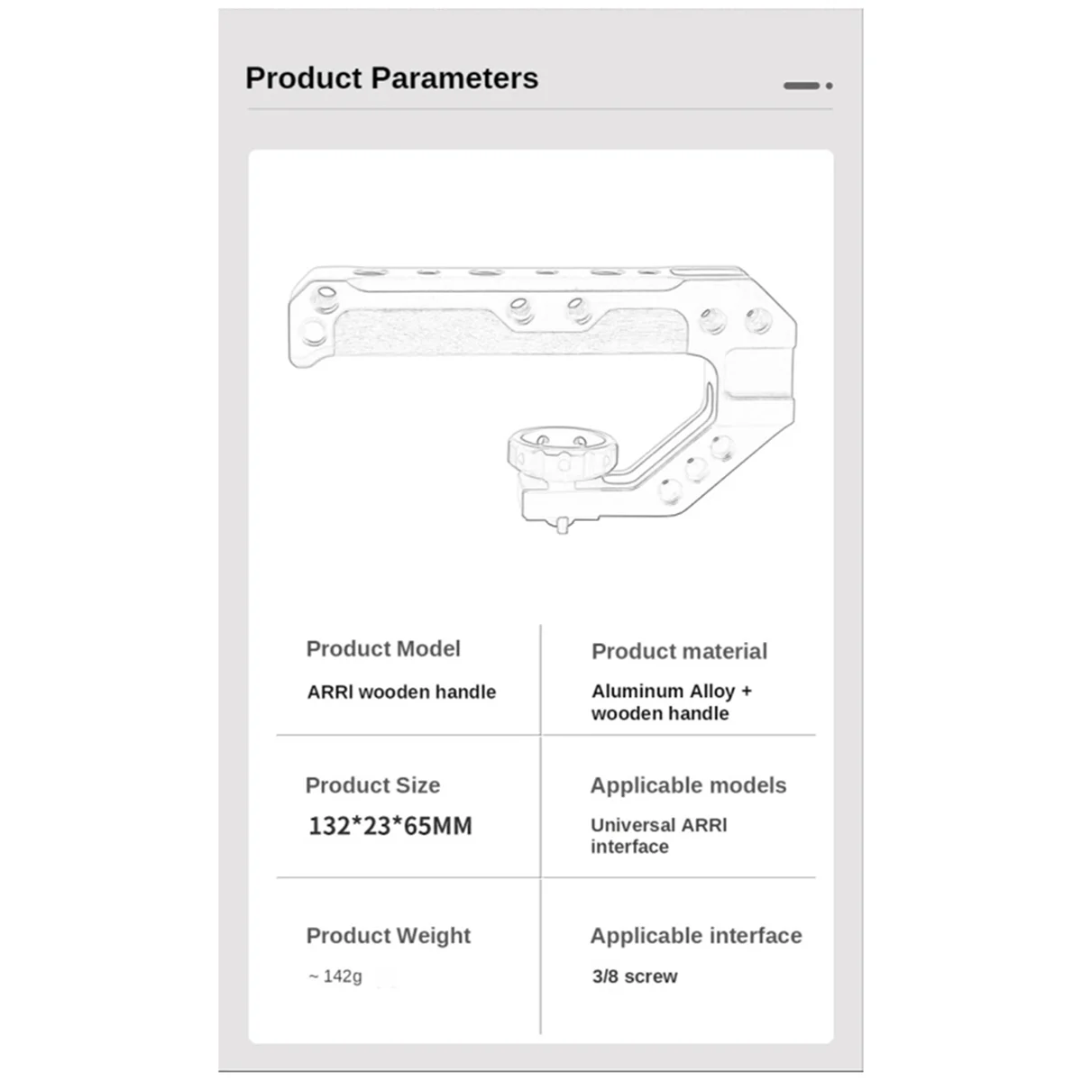 トップ木製ハンドルの位置 ARRl マイク LED ライト モニター用コールドシュー付きカメラ ケージ用トップ木製ハンドルの位置