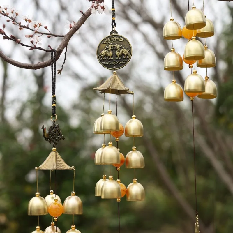 

Feng Shui Tai Chi Wind Chimes - Wealth Attracting Metal Garden Decoration for Outdoor, Door Ornament with Peace Blessing