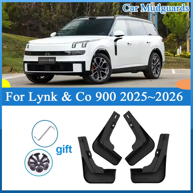 

For Lynk & Co 900 2025 2026 Accessories Car Mudguards scratch-proof Mudflap Fenders Splash-proof Mud Flaps Easy install Parts