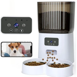 5L Automatic pet Feeder APP smart auto double bowl Remote Control timed quantitative dog bowl cat Food Dispenser with Camera