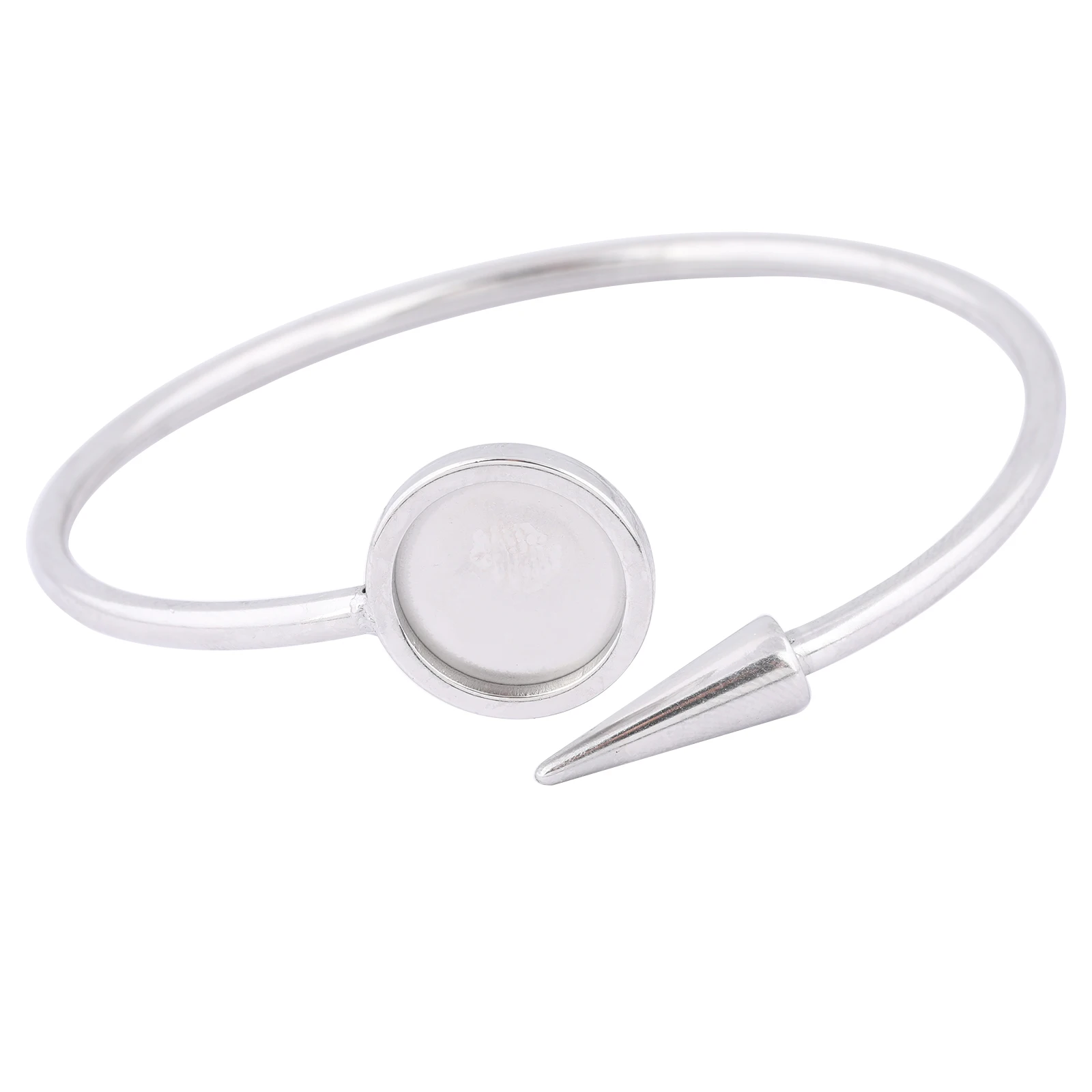 

2pcs Bendable Cuff Bracelet Base Blanks Stainless Steel Fit 12mm Cabochon Bangle Bezel Setting Trays Diy Jewelry Making