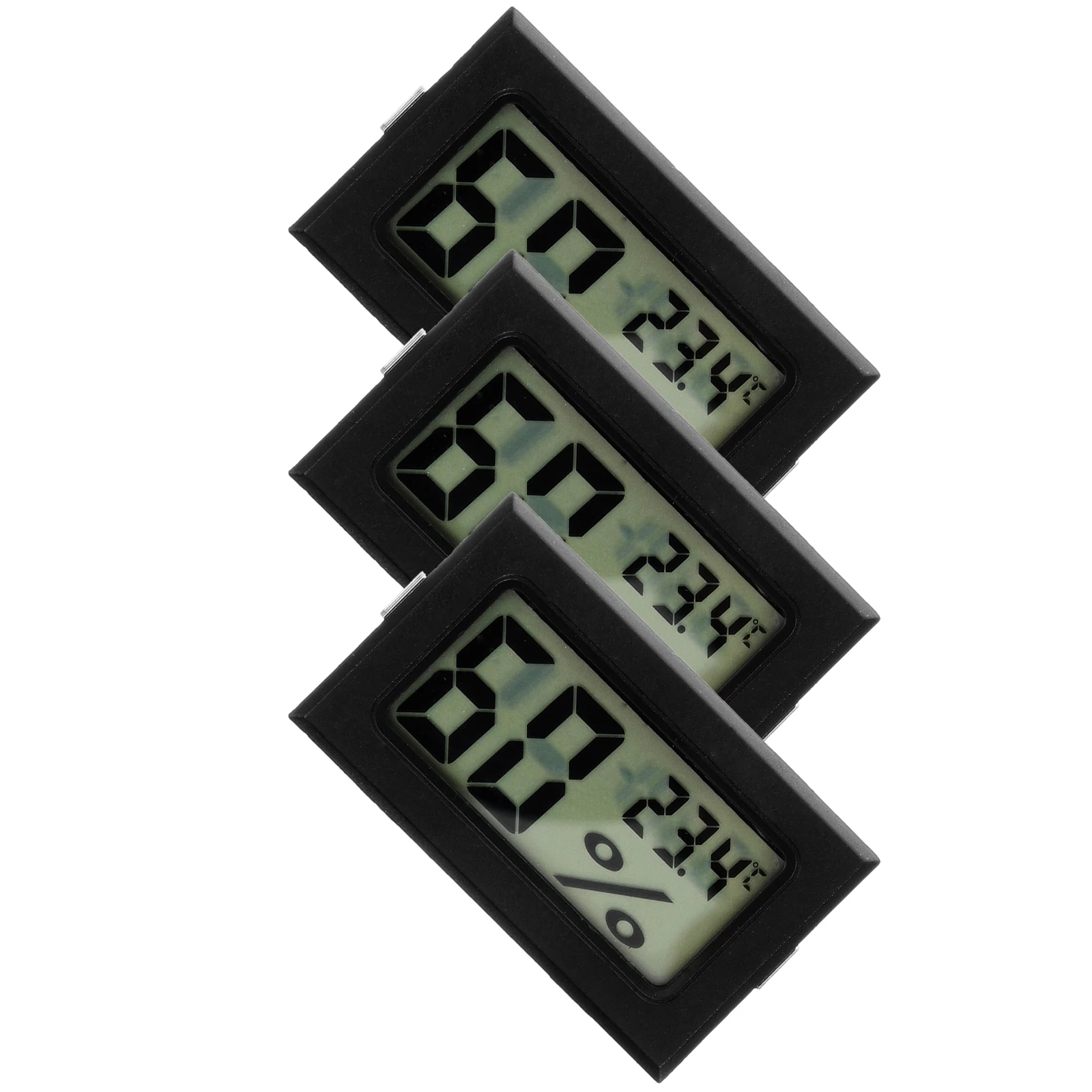 

3pcs Mini Digital Hygrometer Thermometer Indoor Humidity Temperature Monitor Liquid Weather Gauges Black
