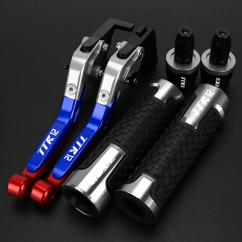 Motorcycle Aluminum Adjustable Brake Clutch Levers Handlebar Hand Gripss FOR YAMAHA  TTR12 TTR 12 2000-2017 2008 2009 2015 2016