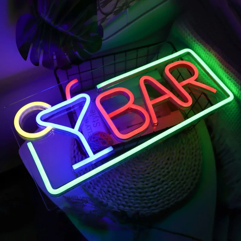 Bar Neon Wall Decor Led Bar Lights per camera da letto Led Sign Room Decor estetico adatto per soggiorno Bistro Man Cave Party 5V