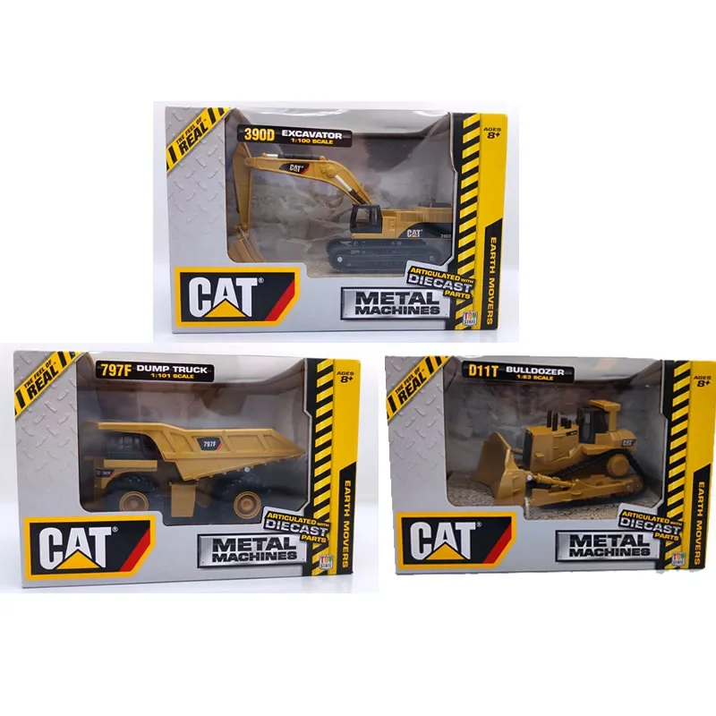 1:100 CAT Die Casting Alloy Model Truck Excavator Dumptruck Bulldozer Toy Car Boy Gift