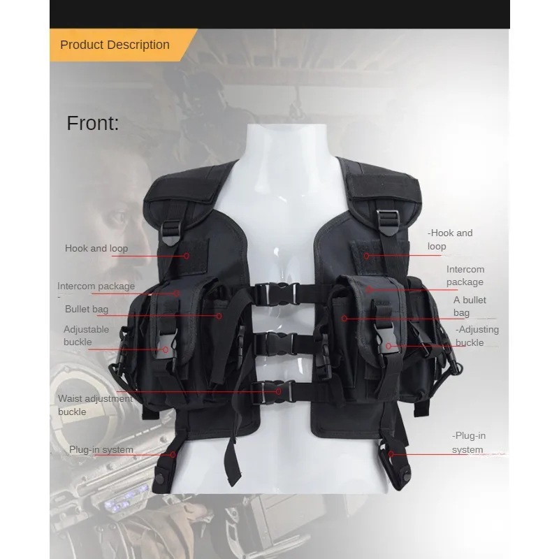 Seal Water Proof Tactical Belly Pockets Vest Multi-functional Special Forces CS Military Fan Protection Equipment Tactical Vest