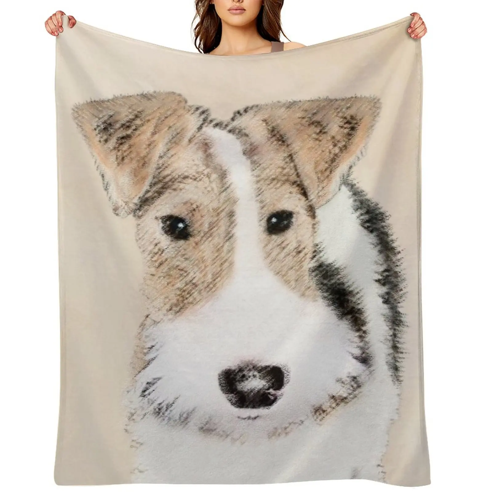 Wire Fox Terrier Throw Blanket for sofa Thins Luxury Thin Blankets