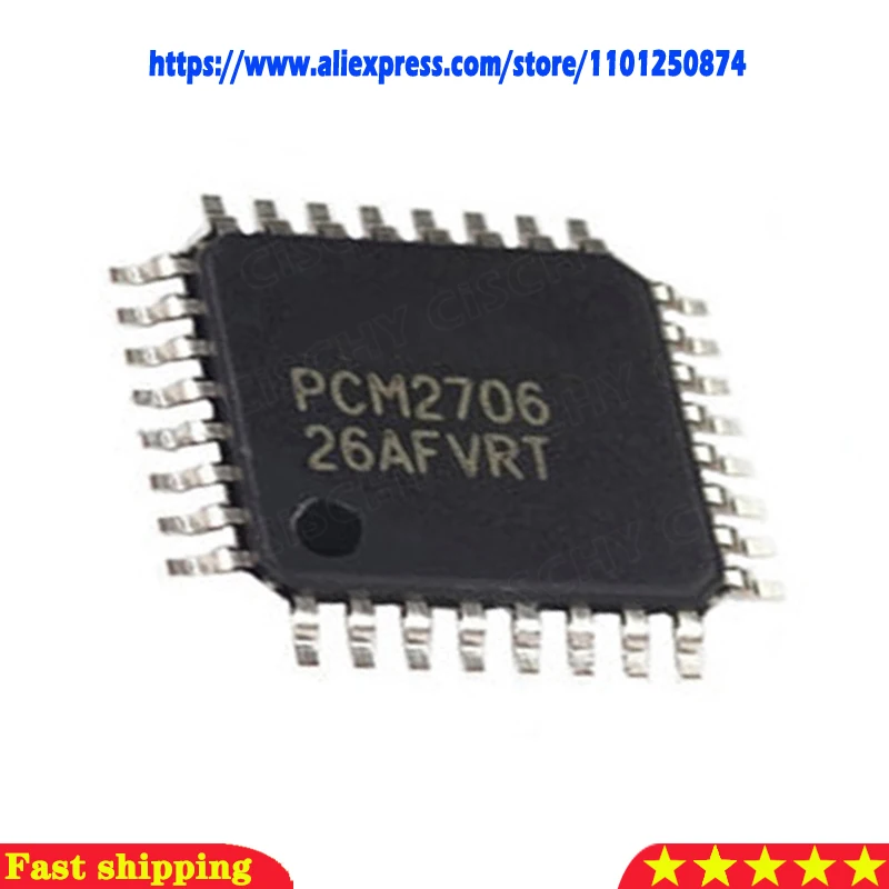 

5pcs PCM2706 PCM2706PJT PCM2706C PCM2706PJTR QFP-32