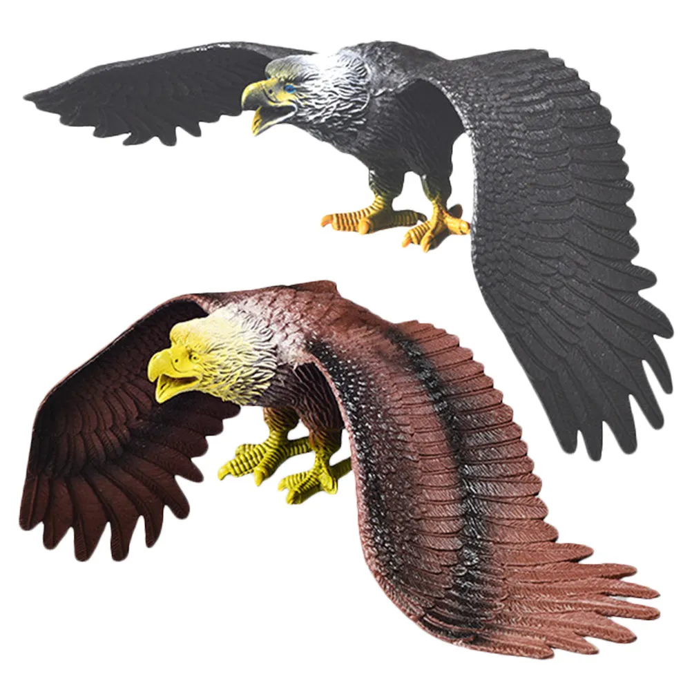 2Pcs Realistic Eagle Simulation Hanging Decoration Lifelike Bird Animal Educational Home Office Forest Bird Toy