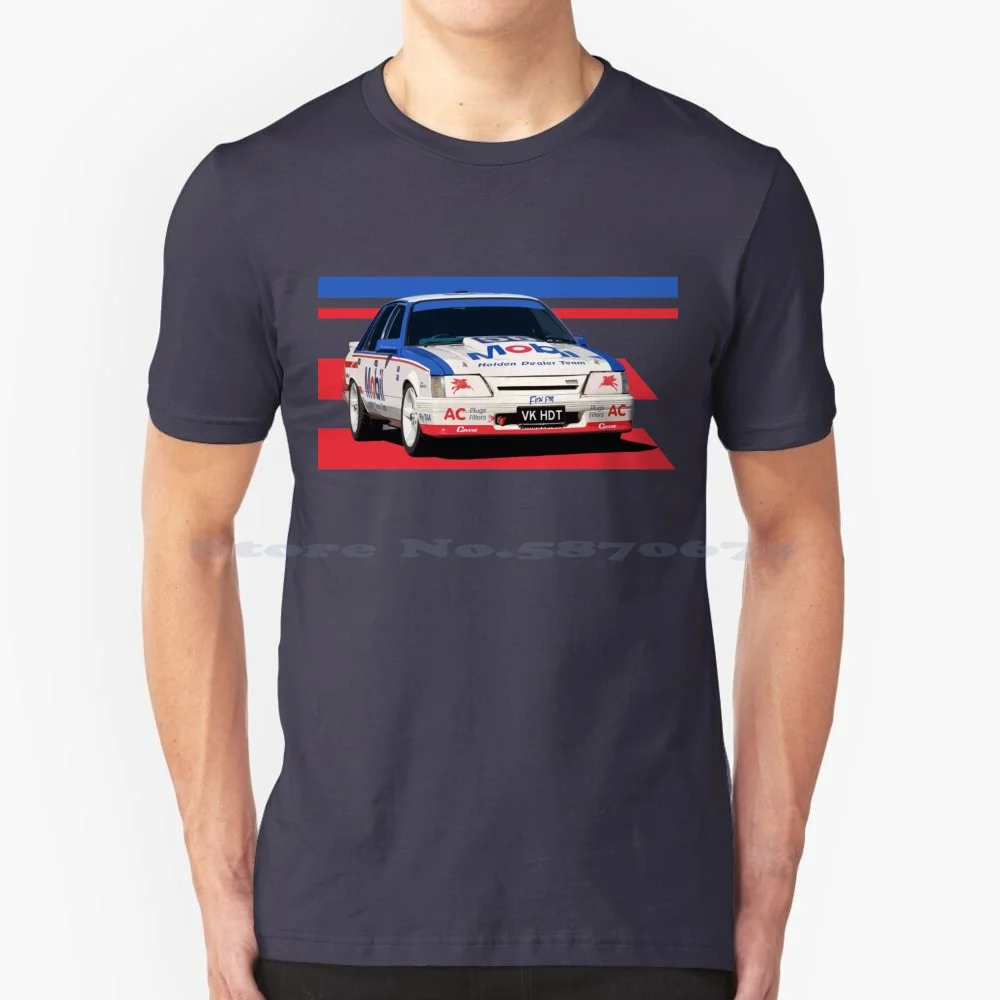 Vk Hdt With Stripes T Shirt 100% Cotton Tee Commodore Hdt Holden Team Gmh Cars Touring Classic Muscle Car Automobile Vehicle