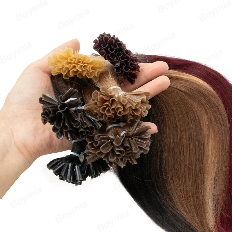30G/Pack Human Hair U Tip Extensions Natural Keratin PreBonded Nail Hair 12-22 Inch for Women Comfortable Invisible Look