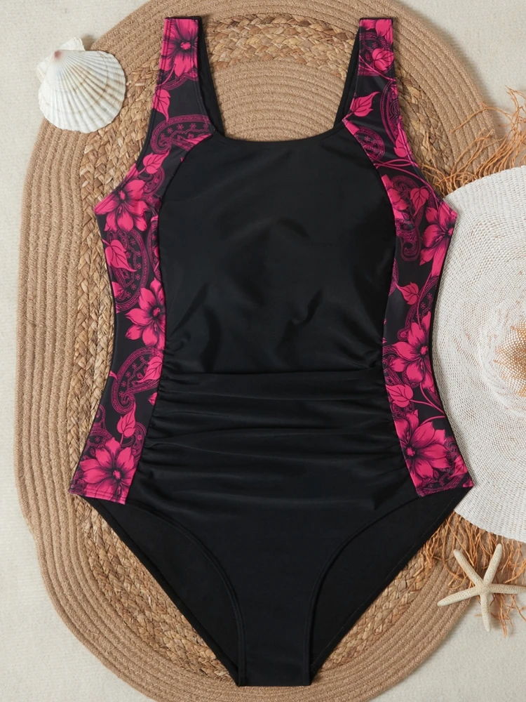 

One Piece Plus Size High Waist Bikini Women Push Up Large Size Swimsuit Summer Mujer Big Size Tummy Control Swimwear Bikini Sets