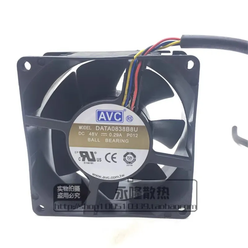 

Authentic DATA0838B8U 80 * 80 * 38MM 8CM 48V 0.29A 4-wire PWM temperature control server Cooling fan